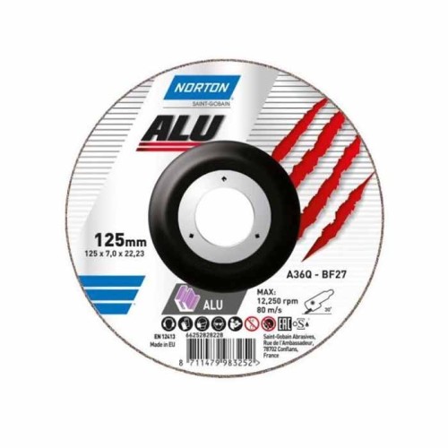 Tarcza do aluminium 125x7mm Norton