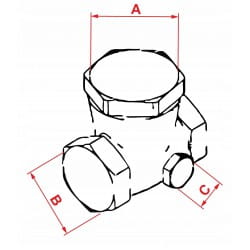 Zawór zwrotny 3/4Z 1/2"Z prawy