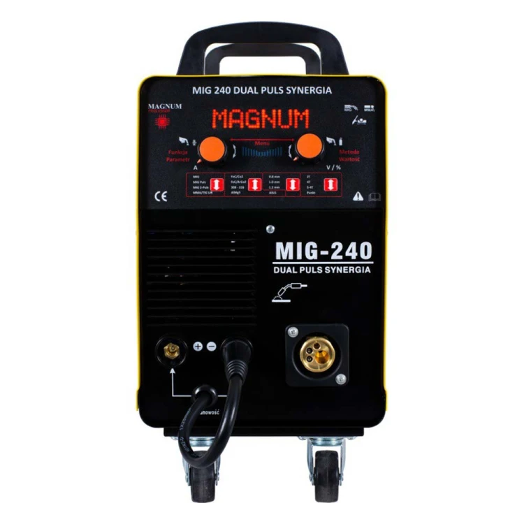 Spawarka inwertorowa MIG/MAG Magnum MIG 240 DUAL PULS SYNERGIA + MMA/TIG LIFT [230V]