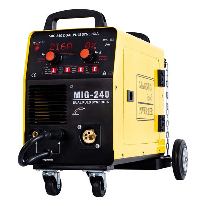Spawarka inwertorowa MIG/MAG Magnum MIG 240 DUAL PULS SYNERGIA + MMA/TIG LIFT [230V]
