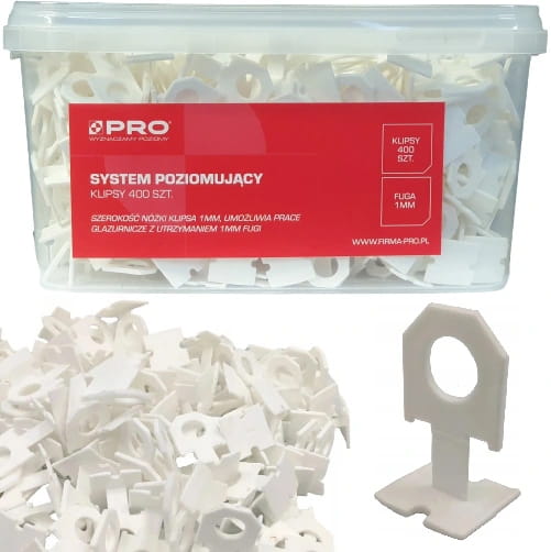 System do poziom. fugi1mm klipsy 400 szt PRO