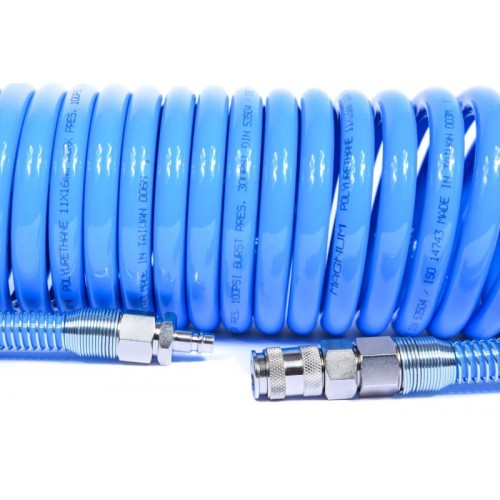 Wąż spiralny poliuretan PU 16x11-10m TB