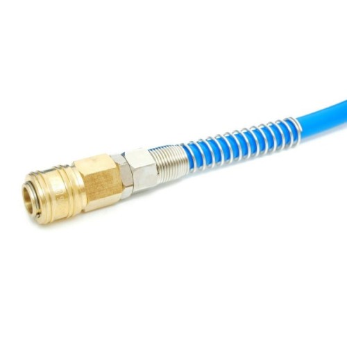 Wąż spiralny poliuretan PU 12x8-5m BLU