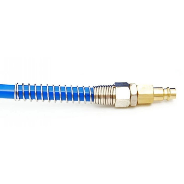 Wąż spiralny poliuretan PU 10x6,5-10m BLU