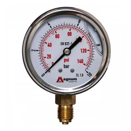 Manometr M63RG 0-10 WS – gwint 1/4” kl. 1.6