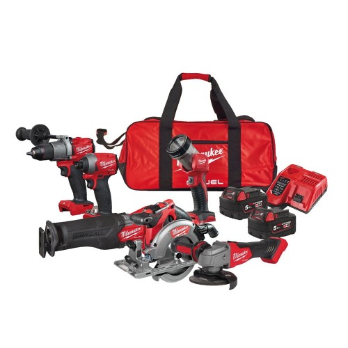 Zestaw narzędzi Milwaukee M18 FPP6K2-502B AKU 18V (2x 5.0 Ah) - 4933479422