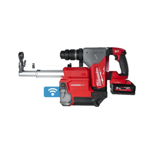 Młot SDS-PLUS z dedykowanym odsysaczem Milwaukee M18 ONEFHPXDEL-552C AKU 18V (2x 5.5 Ah) - 4933478498