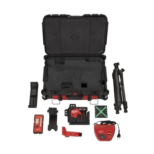 Laser 3-płaszczyznowy 360° Milwaukee M12 3PLKIT-401P AKU 12V (4.0 Ah) - 4933478960