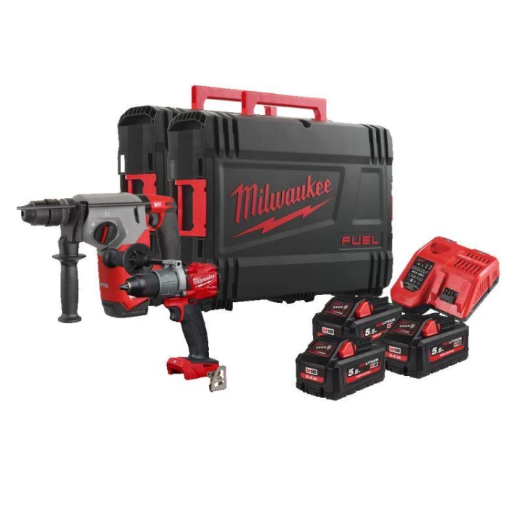 Zestaw narzędzi Milwaukee M18 FPP2PA-553X AKU 18V (3x 5.5 Ah) - 4933479431