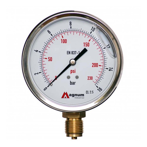 Manometr M100R 0-16 WS - gwint 1/2” kl. 2.5