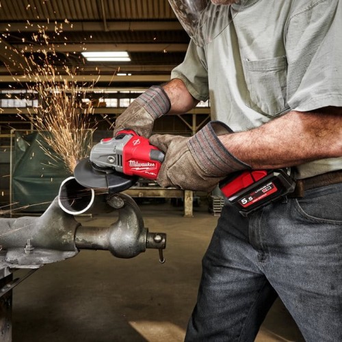 Szlifierka kątowa 125mm Milwaukee M18 FHSAG125XB-552X AKU 18V (2x 5.5 Ah) - 4933471079