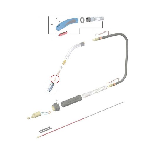 Końcówka prądowa M6x25x6 (MB15) 0.8mm