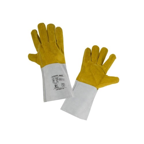 Rękawice spawalnicze ze skóry żółte Lahti Pro - rozmiar 11