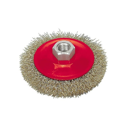 Szczotka tarczowa 115mm z drutem karbowanym M14 Vorel 06973