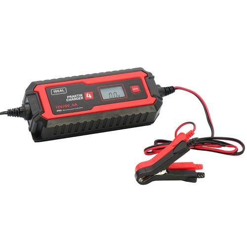 Prostownik do ładowania akumulatorów 6/12V Ideal Professional PRAKTIK CHARGER 4 LCD [230V]