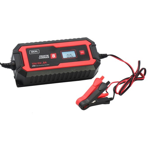 Prostownik do ładowania akumulatorów 6/12V Ideal Professional PRAKTIK CHARGER 8 LCD [230V]