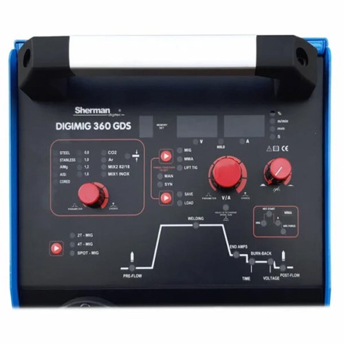 Spawarka inwertorowa MIG/MAG Sherman DIGIMIG 360GDS + MMA/TIG LIFT [400V]