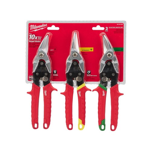 Zestaw nożyc do metalu Milwaukee METAL SNIPS SET / 3 elementy - 48224533