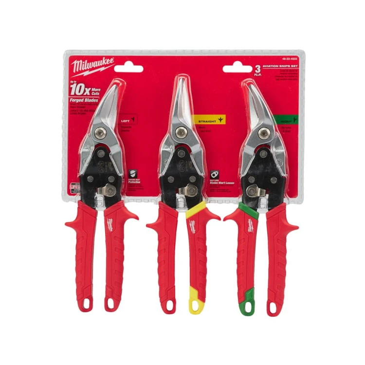 Zestaw nożyc do metalu Milwaukee METAL SNIPS SET / 3 elementy - 48224533