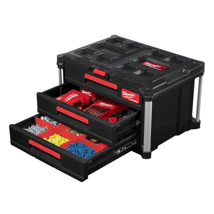 Skrzynia narzędziowa Milwaukee PACKOUT TOOL BOX z 3 szufladami - 4932472130