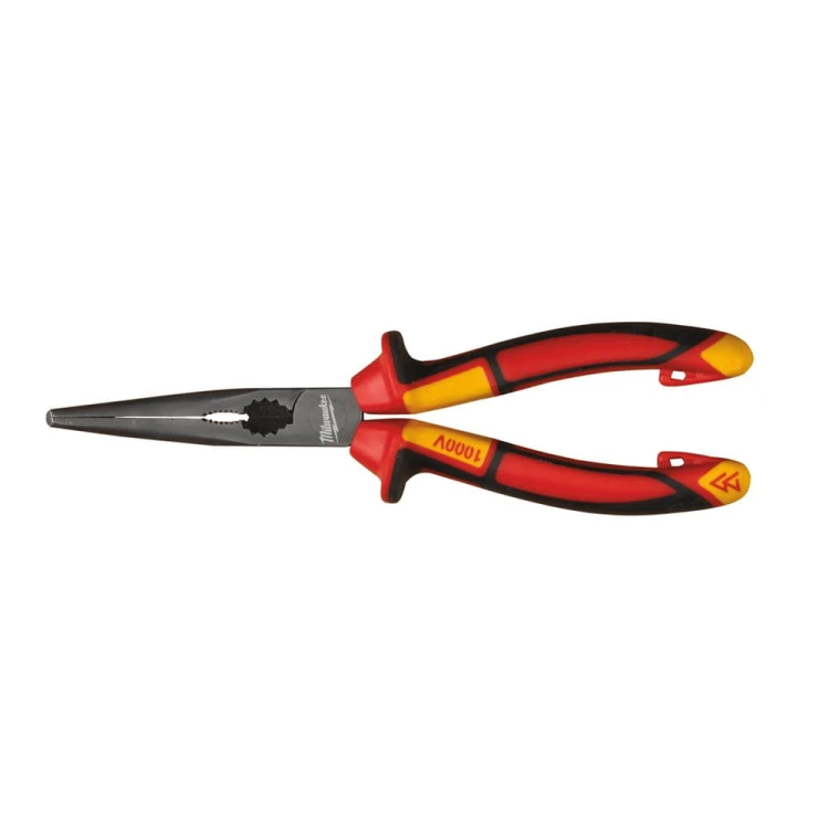 Szczypce wydłużone wygięte 205mm 1000V Milwaukee VDE HEAVY DUTY - 4932464565