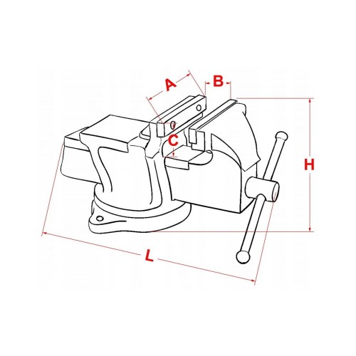 Imadło ślusarskie 125mm obrotowe / szcz.do rur
