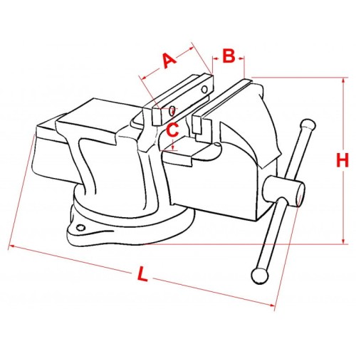 Imadło ślusarskie 150mm STALOWE