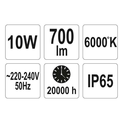 Lampa halogen LED 10W 700lm Yato YT-81802 [230V]