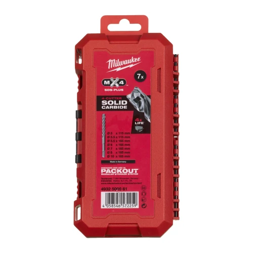 Zestaw wierteł SDS-Plus MX4 fi 5,0-10mm 7 szt. Milwaukee 1.webp