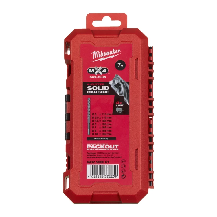 Zestaw wierteł SDS-Plus MX4 fi 5,0-10mm 7 szt. Milwaukee 1.webp