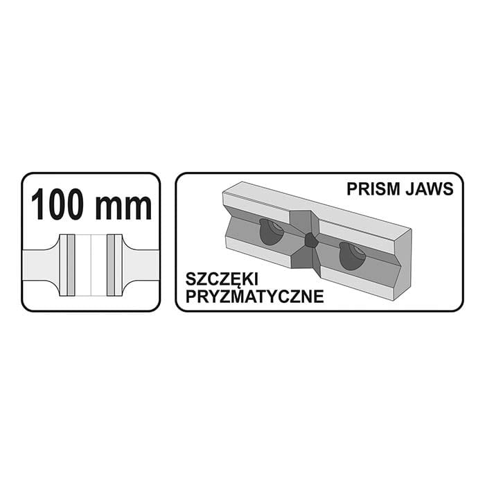 Imadło maszynowe 100mm Yato YT-65072