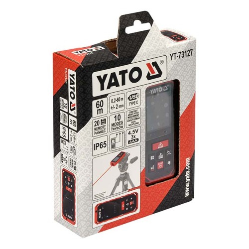 Dalmierz laserowy Yato YT-73127 czerwony (0,2-60m)