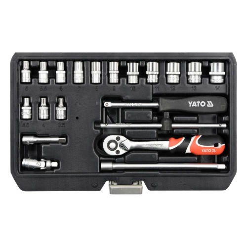 Zestaw narzędzi 1/4" Yato YT-14491 / 20 elementów