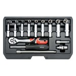 Zestaw narzędzi 1/4" Yato YT-14451 / 23 elementów