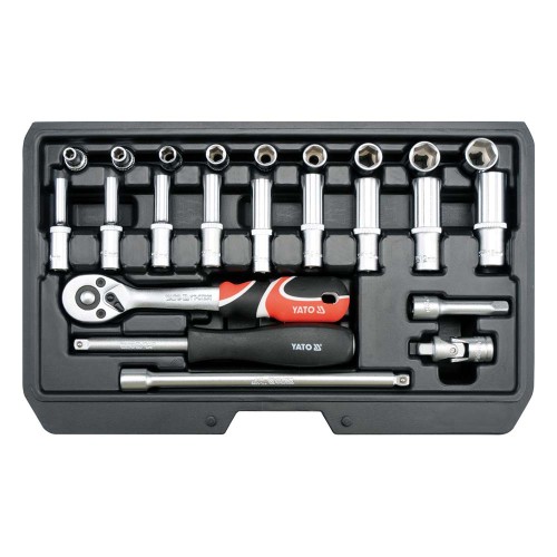 Zestaw narzędzi 1/4" Yato YT-14451 / 23 elementów
