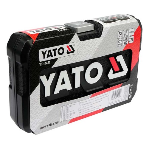 Zestaw narzędzi 1/4" Yato YT-14451 / 23 elementów