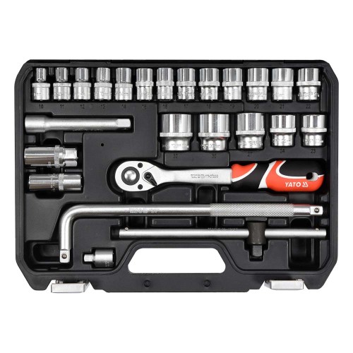 Zestaw nasadek 1/2" Yato YT-38741 / 25 elementów