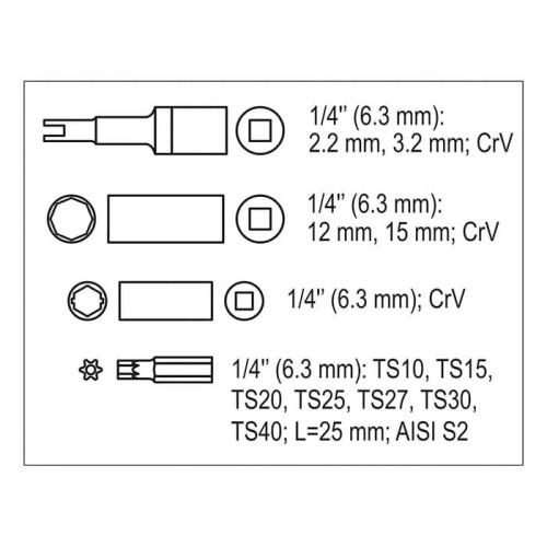 Zestaw kluczy do klimatyzacji Yato YT-06271