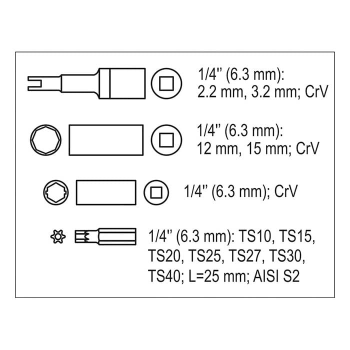 Zestaw kluczy do klimatyzacji Yato YT-06271