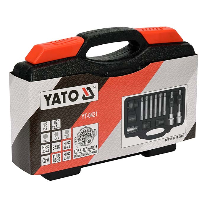 Zestaw kluczy do alternatora Yato YT-0421 ze sprzęgłem / 13 elementów