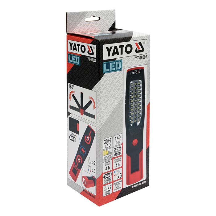 Lampa warsztatowa 30+7 LED AKU Yato YT-08507 AKU 3.7V (2.0 Ah)