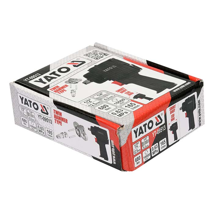 Klucz pneumatyczny udarowy 1/2" 680Nm Yato YT-09513
