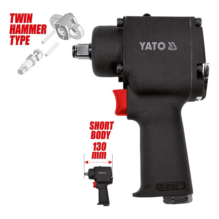 Klucz pneumatyczny udarowy 1/2" 680Nm Yato YT-09513