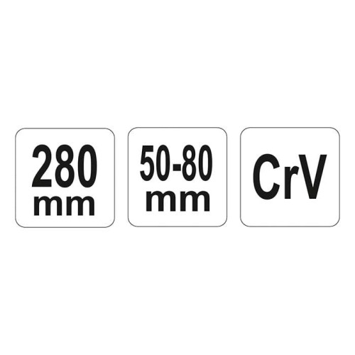 Klucz hakowy 50-80mm przegubowy Yato YT-01677 z okrągłym bolcem