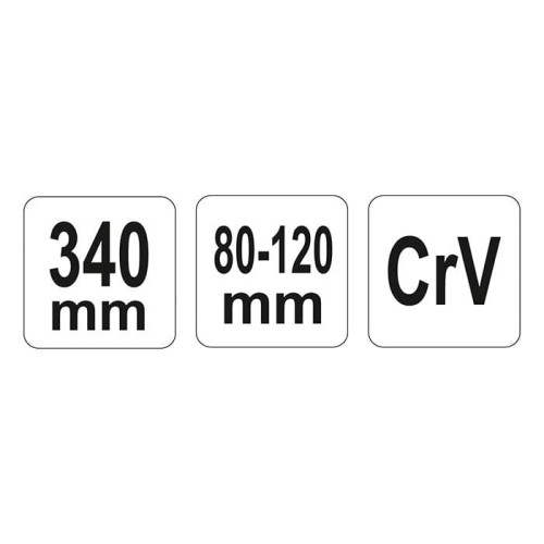 Klucz hakowy 80-120mm przegubowy Yato YT-01678 z okrągłym bolcem