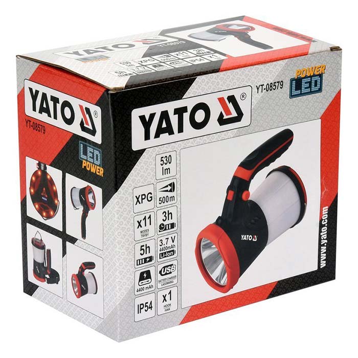 Lampa szperacz wielofunkcyjny 530lm Yato YT-08579 AKU 3.7V (4.4 Ah)