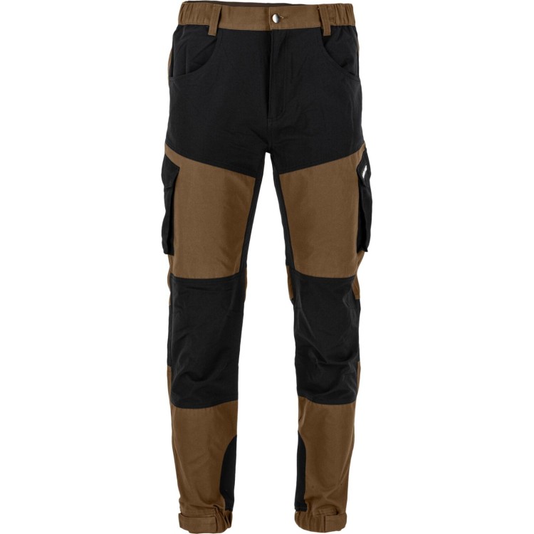 Spodnie z elementami stretch brązowo-czarne Lahti Pro L40557,2.jpg