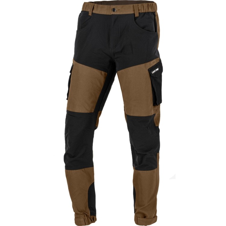 Spodnie z elementami stretch brązowo-czarne Lahti Pro L40557,1.jpg