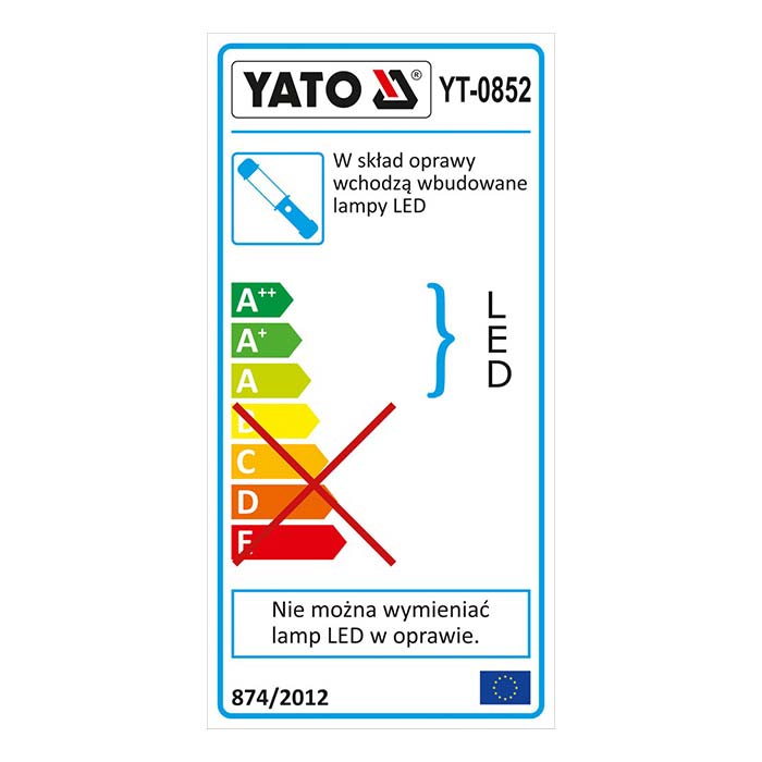 Lampa diodowa LED 60+1 Yato YT-0852 AKU 7.2V (0.8 Ah)