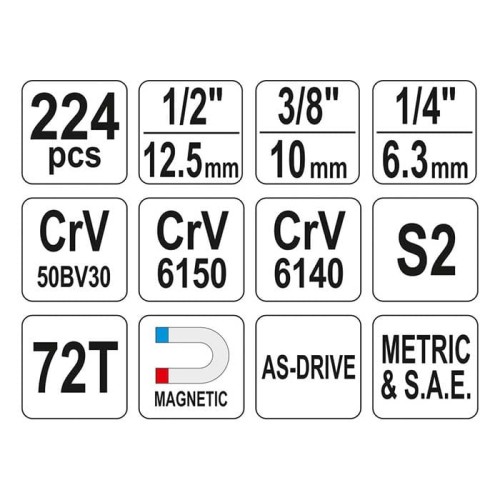 Narzędzia 1/2" 225cz XXL